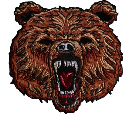 Furry Bear Patch - Iron on Bear Patches by Ivamis Patches