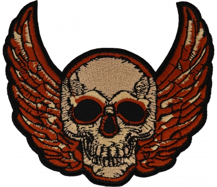 Winged Skull Patch, Biker Skull Patches by Ivamis Patches