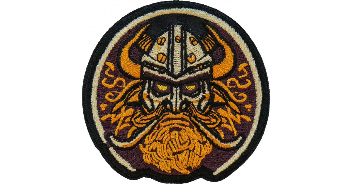 Viking Warrior Iron on Patch - Biker Patches for Vests by Ivamis Patches