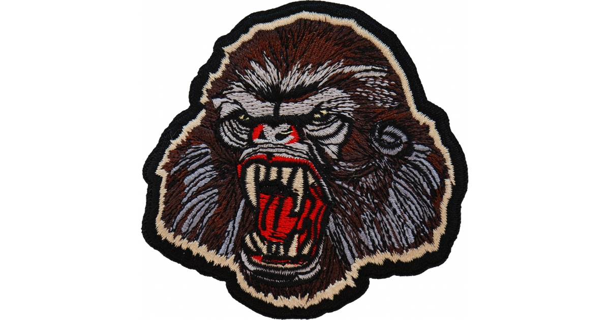 Gorilla Iron on Patch - Iron on Monkey Patches by Ivamis Patches