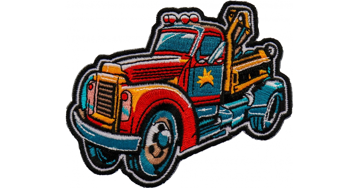 Tow Truck Patch Iron On Novelty Patches By Ivamis Patches 9614