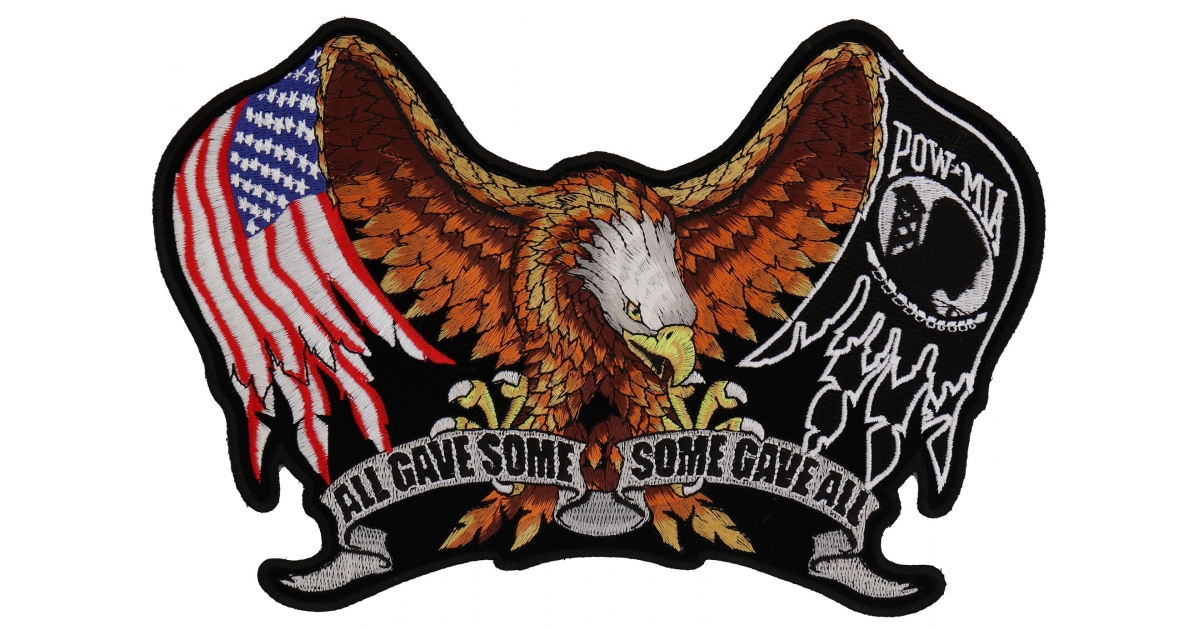 POW MIA Eagle Drop Wings Patch | POW MIA Patches -TheCheapPlace