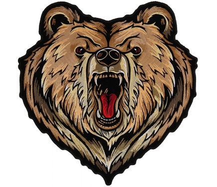 Grizzly Bear Large Back Patch | Wild Animal Patches -TheCheapPlace