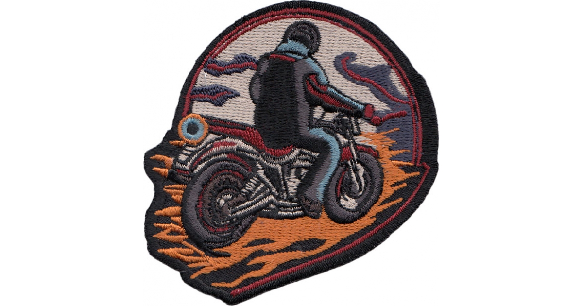 Motorcycle Biker Iron on Patch by Ivamis Patches