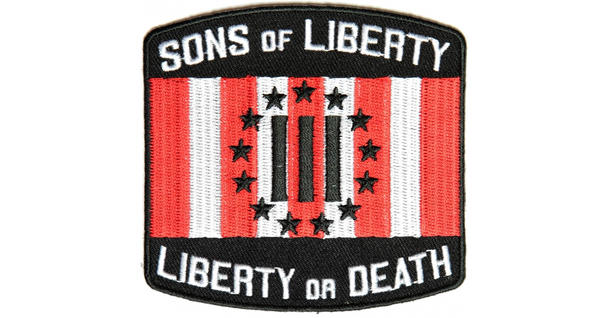 Sons Of Liberty Three Percent Patch | Patriotic Patches -TheCheapPlace