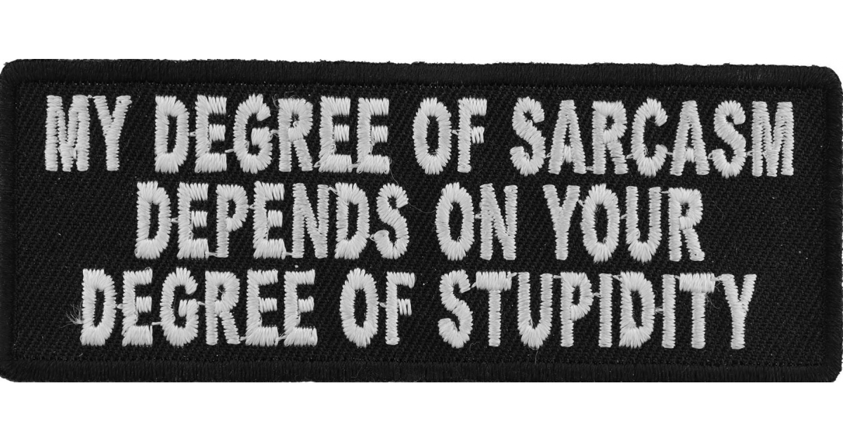 I'm Allergic To Stupidity I Break Out In Sarcasm Funny Iron on Patch - Iron  on Funny Patches by Ivamis Patches