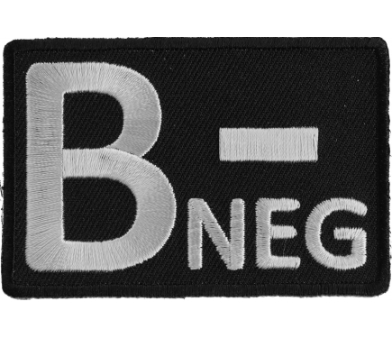 B Negative Blood Type Patch, Iron on Patch, Embroidered by Ivamis Patches