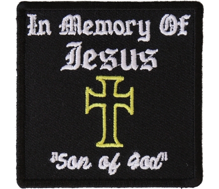 In Memory Of Jesus Son Of God Iron On Christian Patch | Embroidered ...