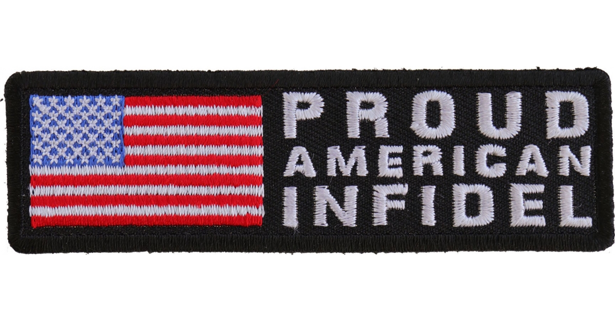 Proud American Infidel Patch, Military Saying Patches by Ivamis Patches