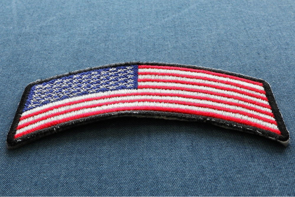 American Flag Rocker Patch | US Military Veteran Patches by Ivamis Patches