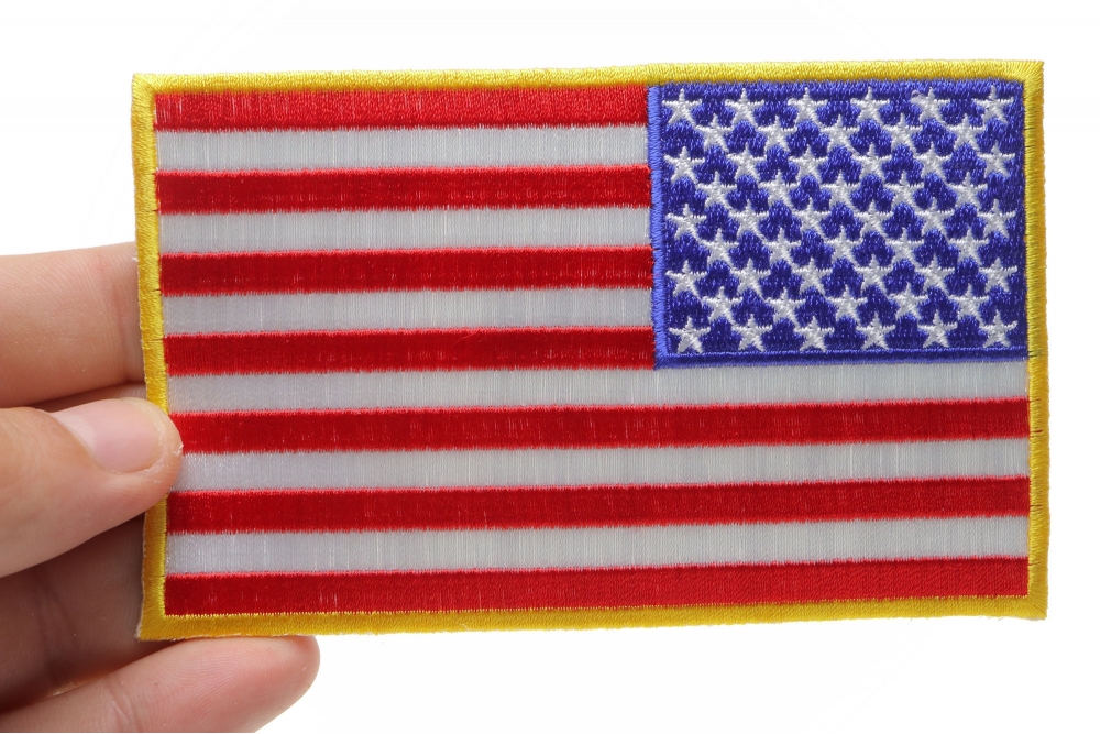 Yellow Black American Flag Patch