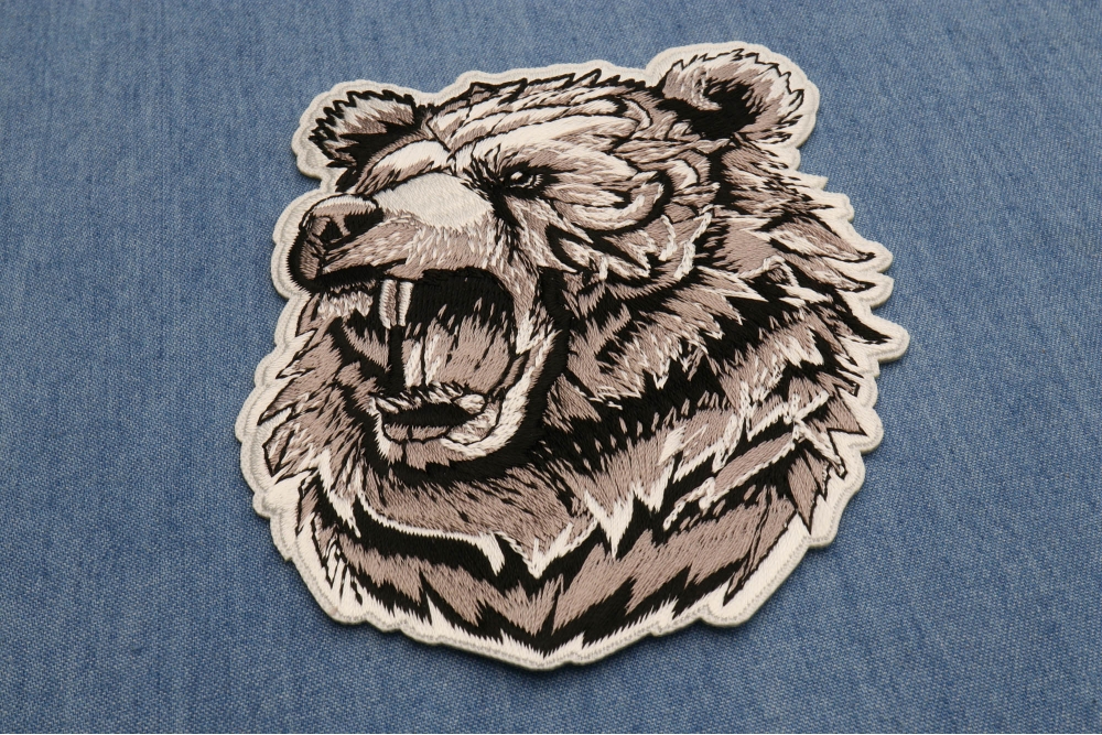 Angry Bear Patch - Iron on Bear Patches by Ivamis Patches