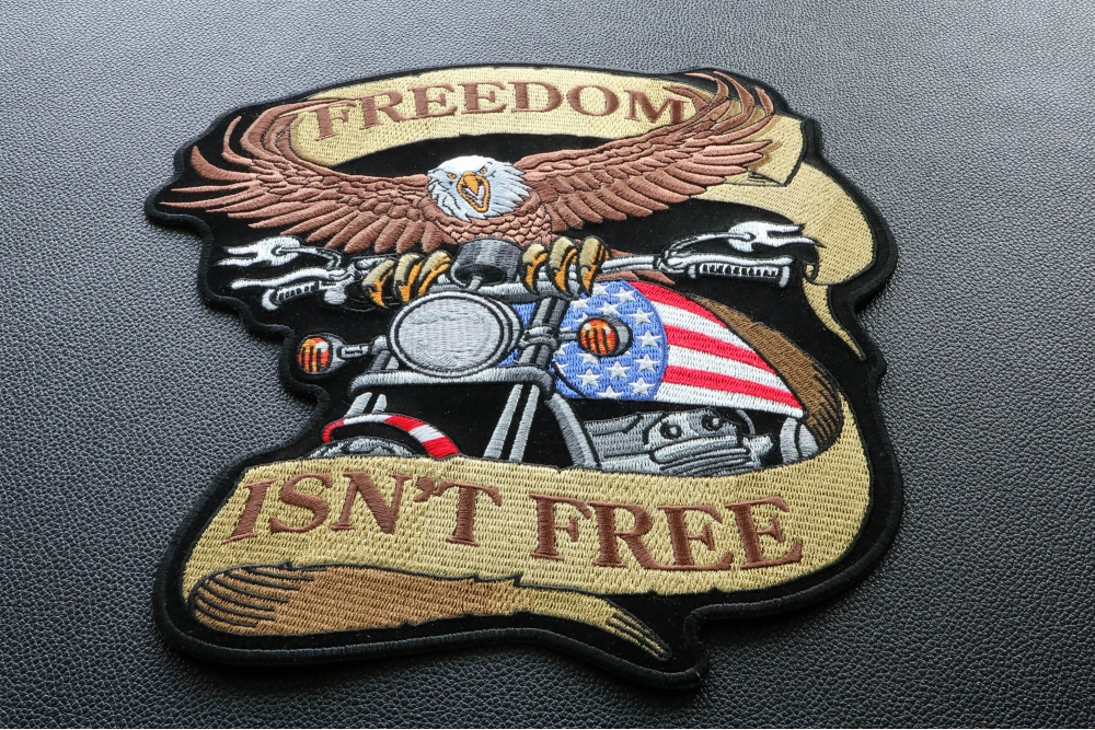 Ride Free Iron Cross Eagle Embroidered Patch - Lethal Threat