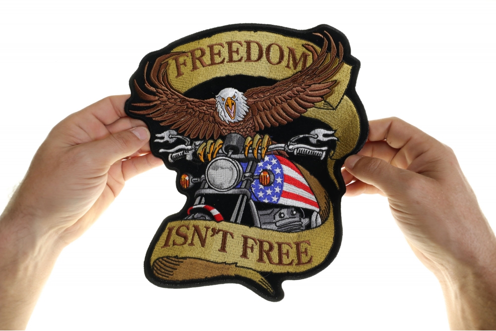 Ride Free Iron Cross Eagle Embroidered Patch - Lethal Threat