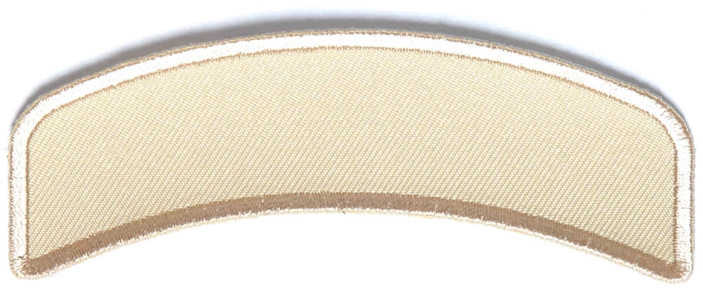 Beige 4 Inch Arched Blank Patch Rocker | Embroidered Patches by Ivamis ...