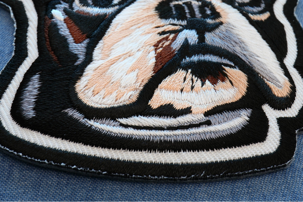 Bulldog Patch, Large Animal Patches for Jackets by Ivamis Patches