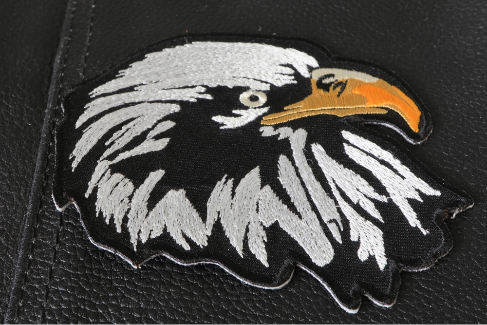 Eagle Head Facing Left Iron on Patch by Ivamis Patches