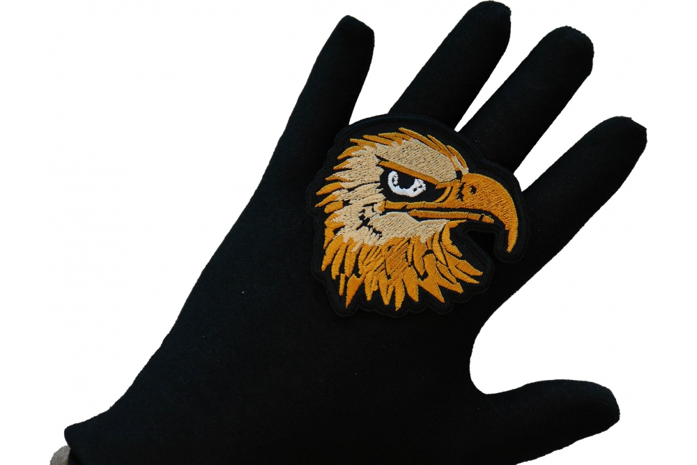 Eagle Head Facing Left Iron on Patch by Ivamis Patches