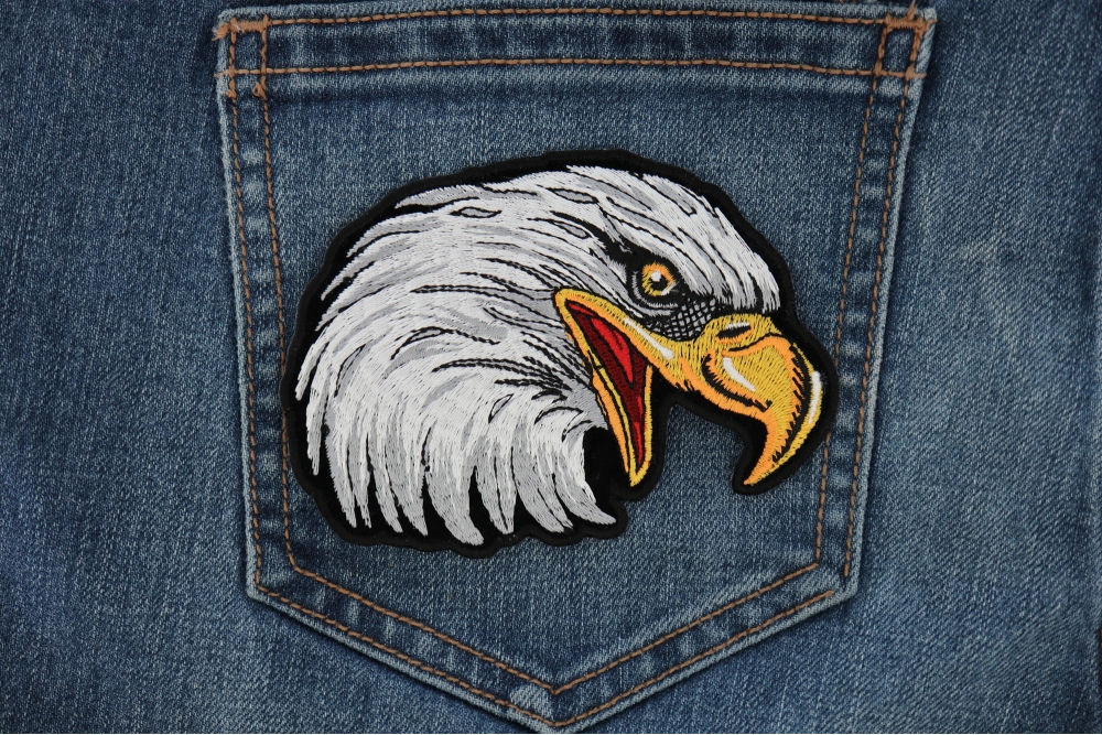 Bald Eagle Iron-On Vintage Patch, Biker Patch Jacket Patch Vest