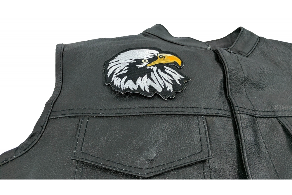 Eagle Head Facing Left Iron on Patch by Ivamis Patches