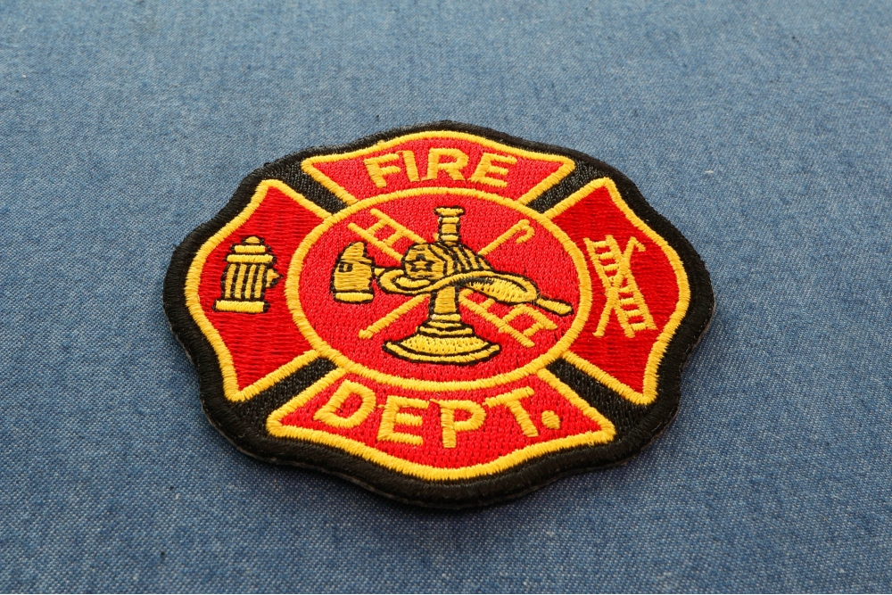 Fire Department Iron On Patch For Firemen | Embroidered Patches by ...