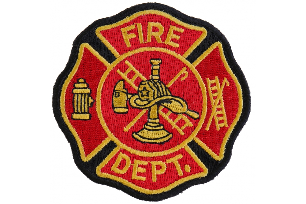 Fire Department Iron On Patch For Firemen | Embroidered Patches by ...