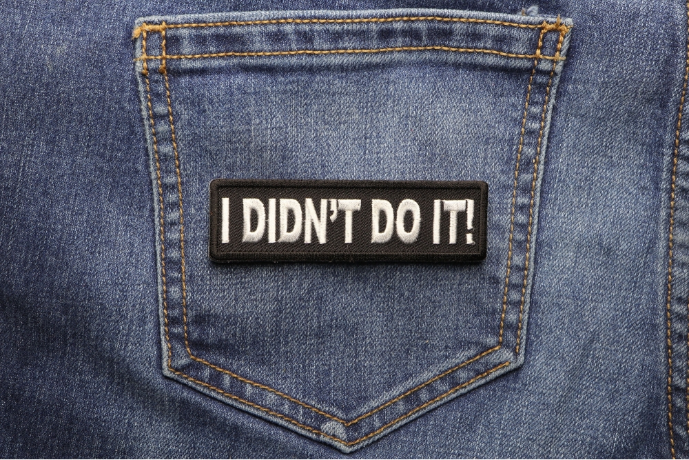 I Didn't Do It Funny Iron on Patch - Iron on Funny Patches by Ivamis ...