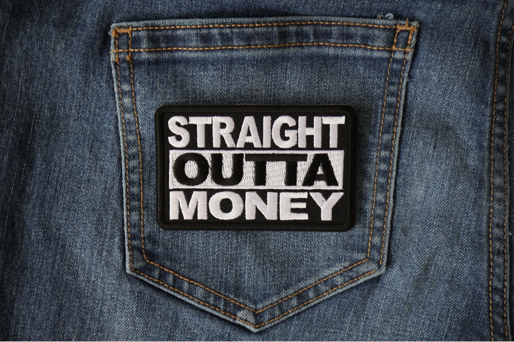 Straight Outta Dallas Embroidered Iron on Patch Green Black & White