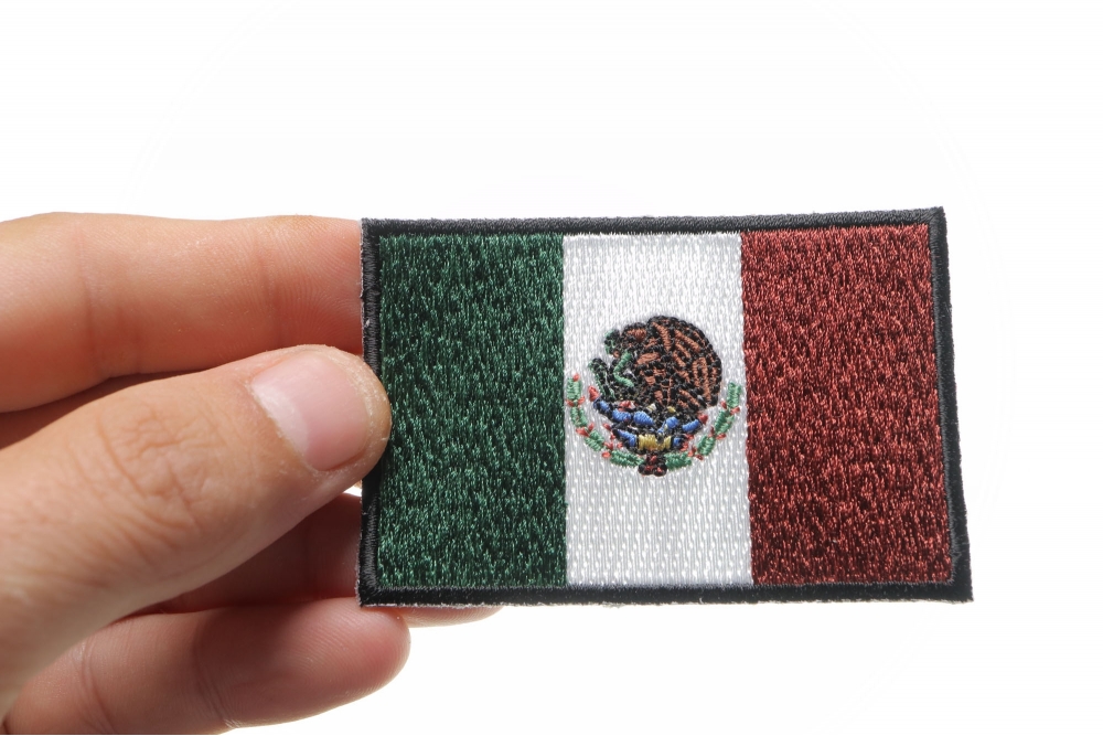 Set of 2 Mexican Flag Patches in Color by Ivamis Patches