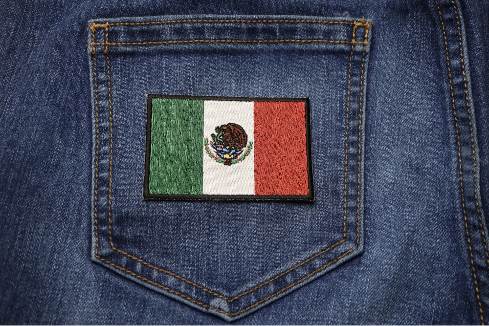 Set of 2 Mexican Flag Patches in Color by Ivamis Patches