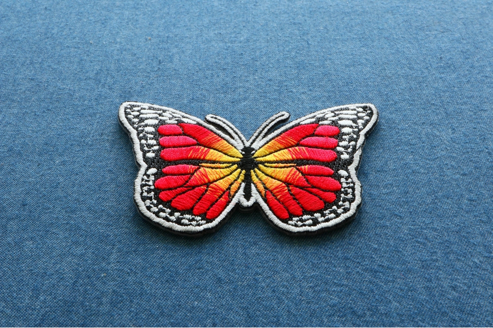 Stained Glass Butterfly Iron on Patch by Ivamis Patches