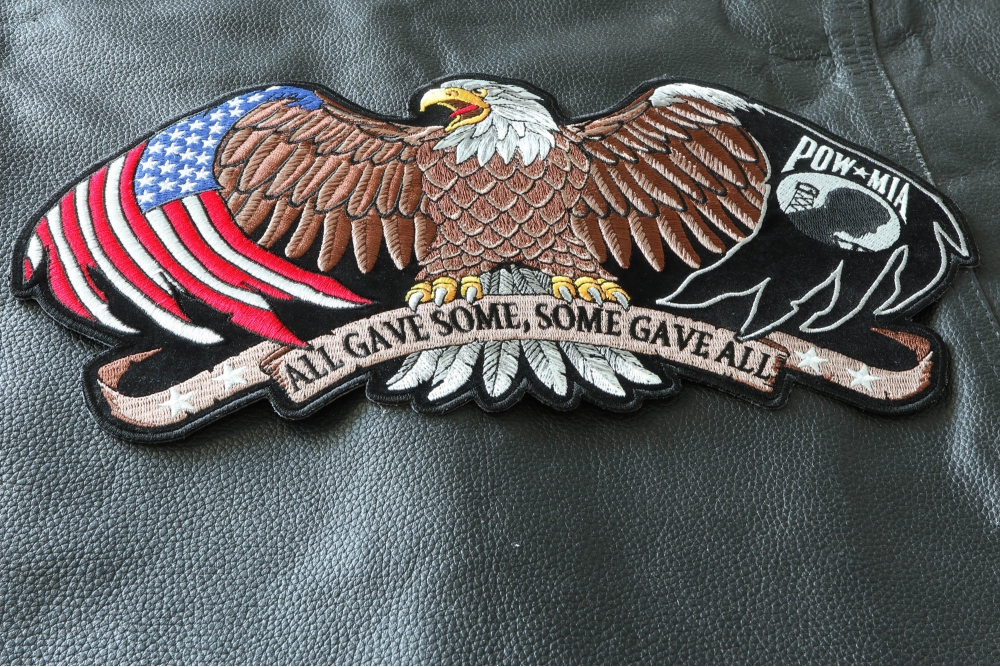 Pow Mia Eagle Patch, Large Patches for Back of Motorcycle Jackets and Vests