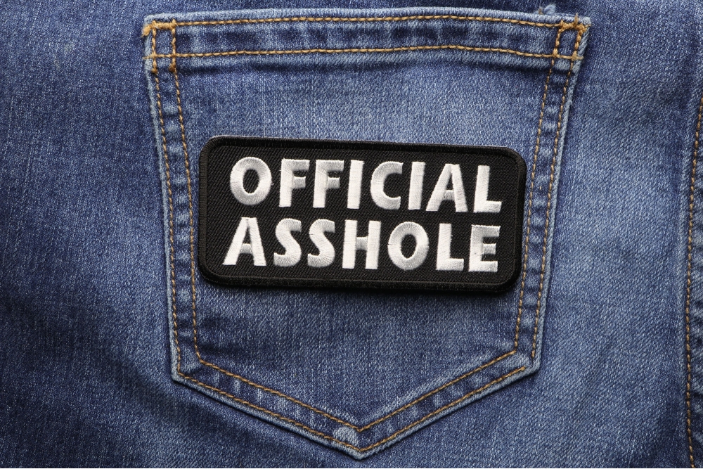 Official Asshole Embroidered Patch | Embroidered Patches by Ivamis Patches