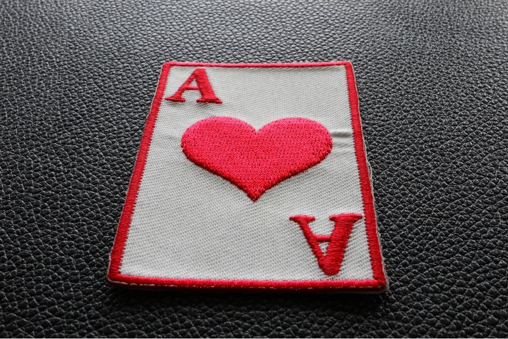 Playing Cards Spades Poker Love Heart Patches Iron on Clothing