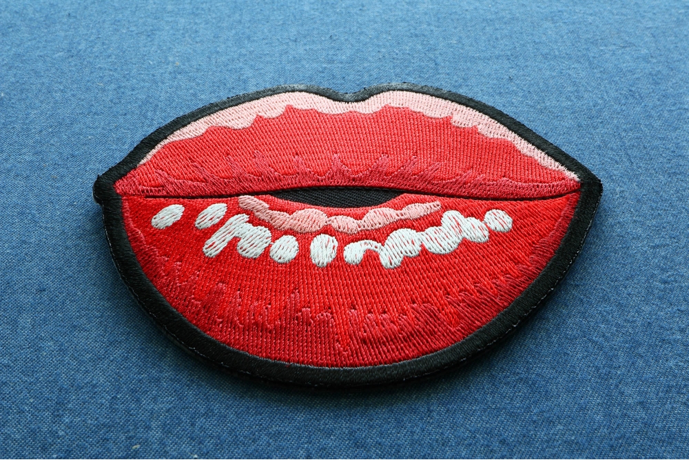 Kissing Lips Patch by Ivamis Patches