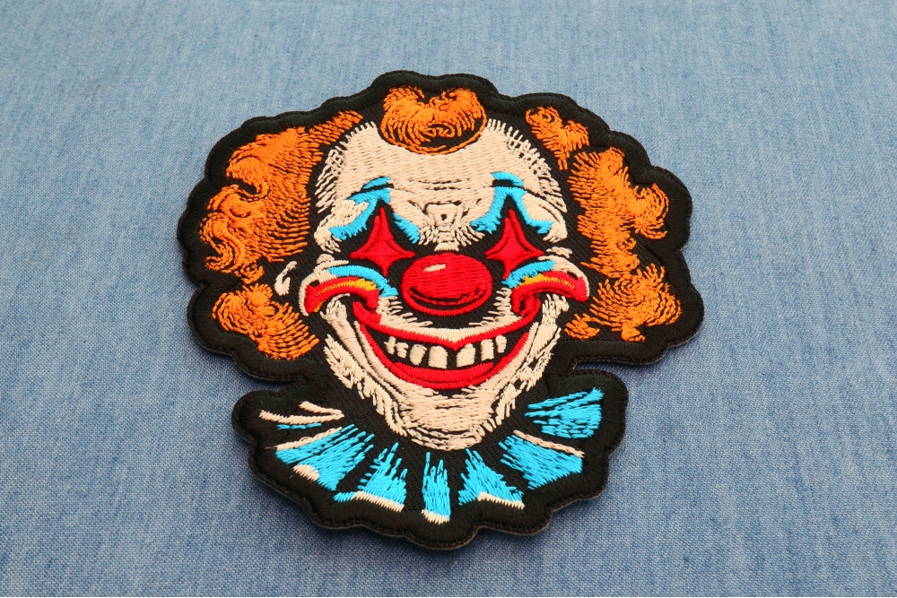 Scary Clown Patch - Iron on Novelty Patches by Ivamis Patches