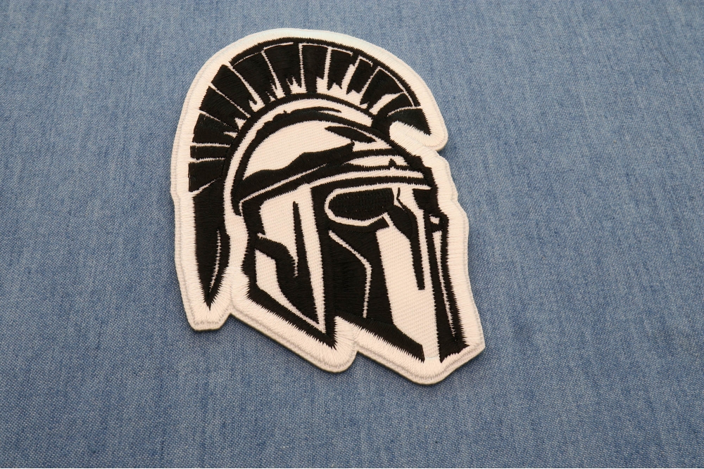 Spartan Helmet Patch - Iron On Novelty Patches By Ivamis Patches