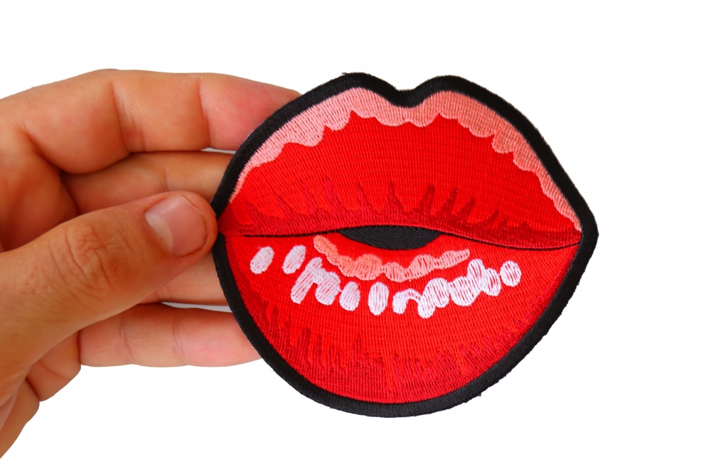 Kissing Lips Small Patch by Ivamis Patches