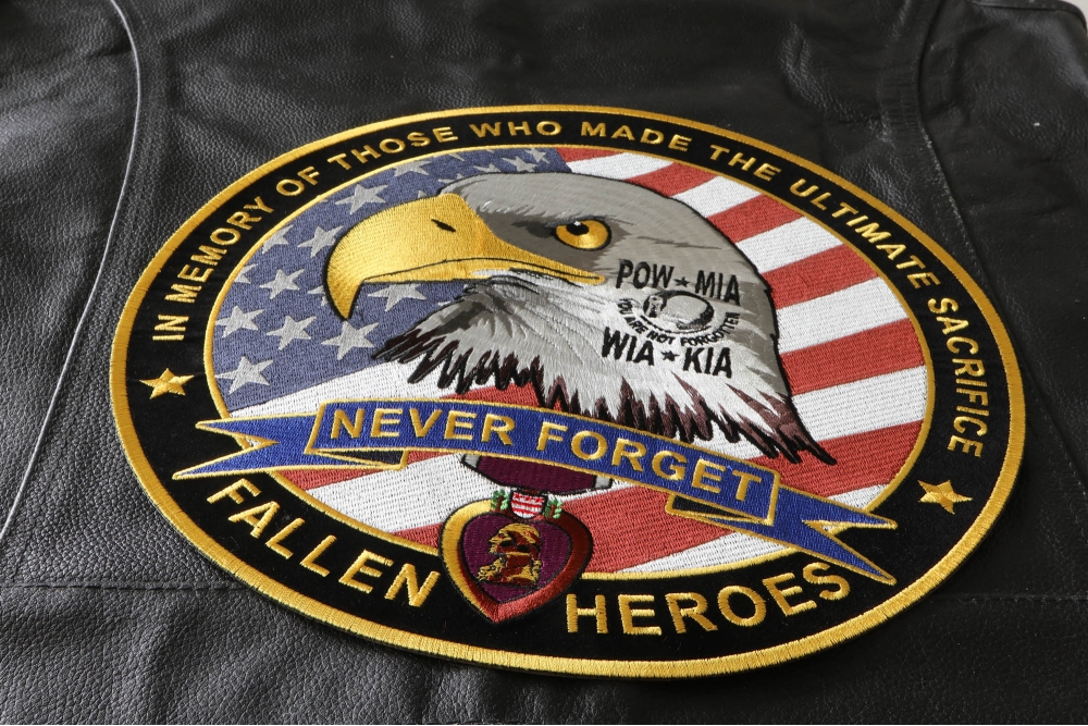 Pow Mia Eagle Patch, Large Patches for Back of Motorcycle Jackets and Vests