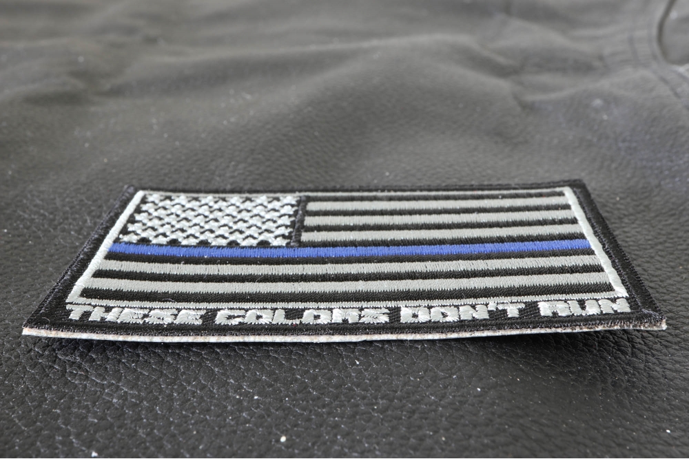 Thin Silver Line American Flag Patch - Sew On - Thin Blue Line USA