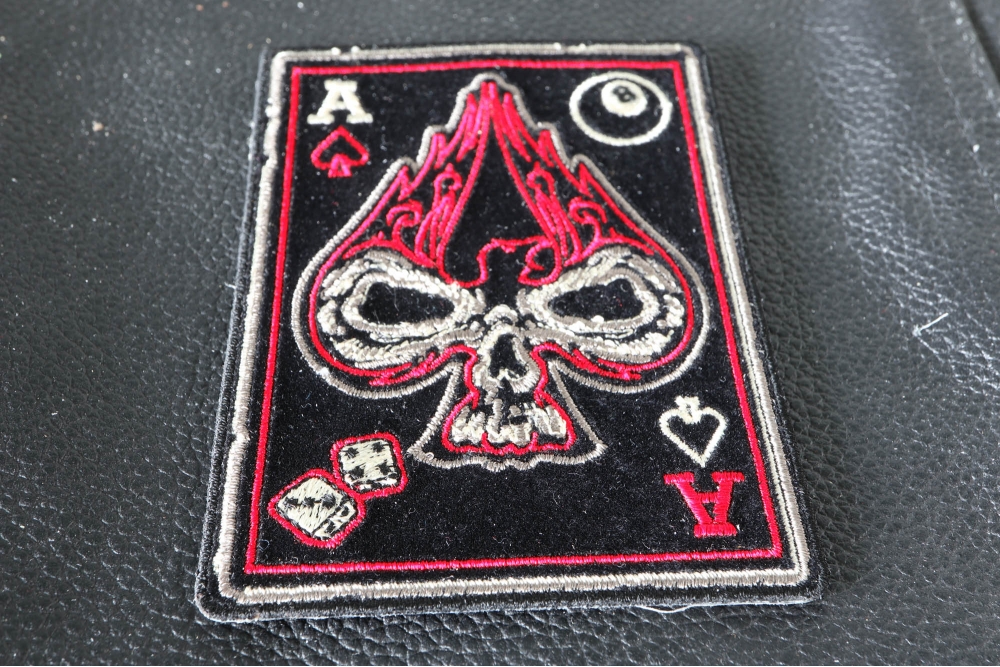 Ace Of Spades Skull Small Biker Patch | Embroidered Patches by Ivamis ...