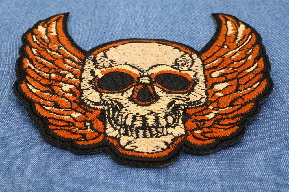 Winged Skull Patch Biker Skull Patches By Ivamis Patches