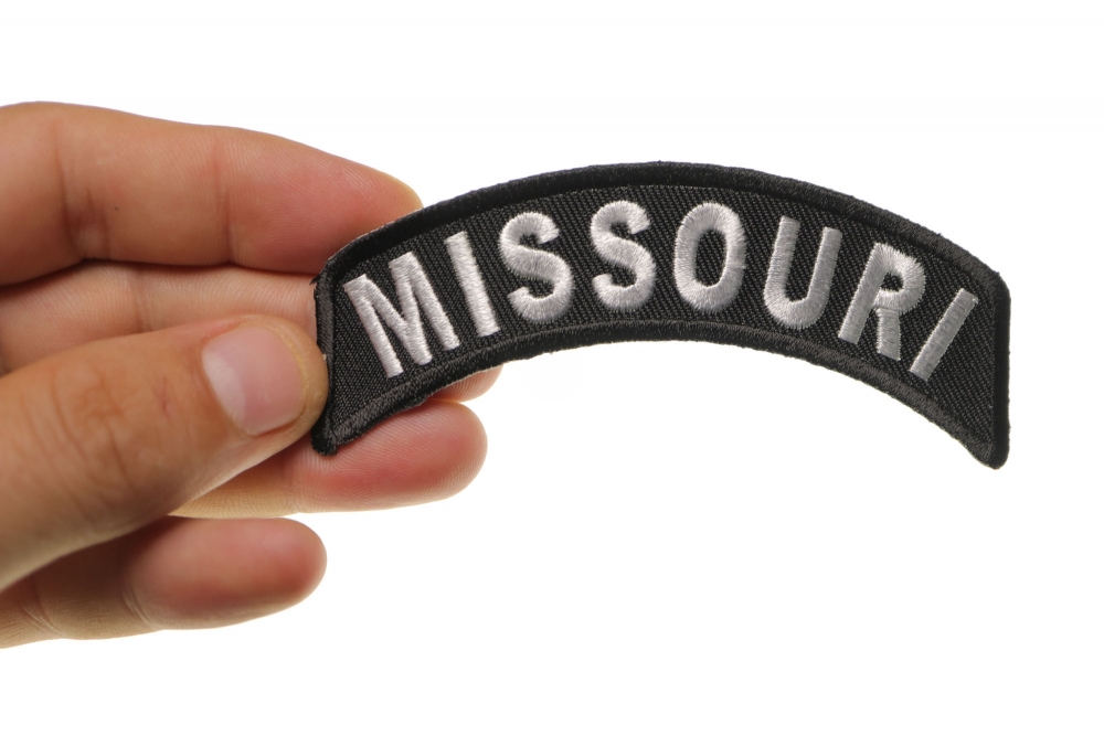 Missouri State Embroidered Small Iron On Rocker Patch by Ivamis Patches