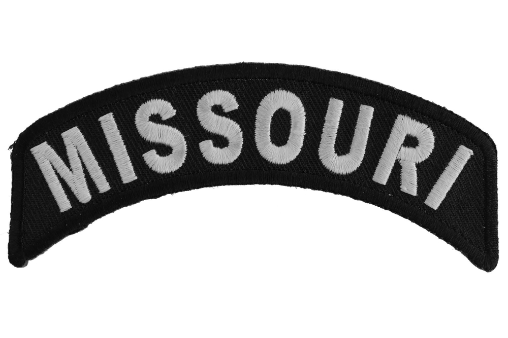 Missouri State Embroidered Small Iron On Rocker Patch by Ivamis Patches