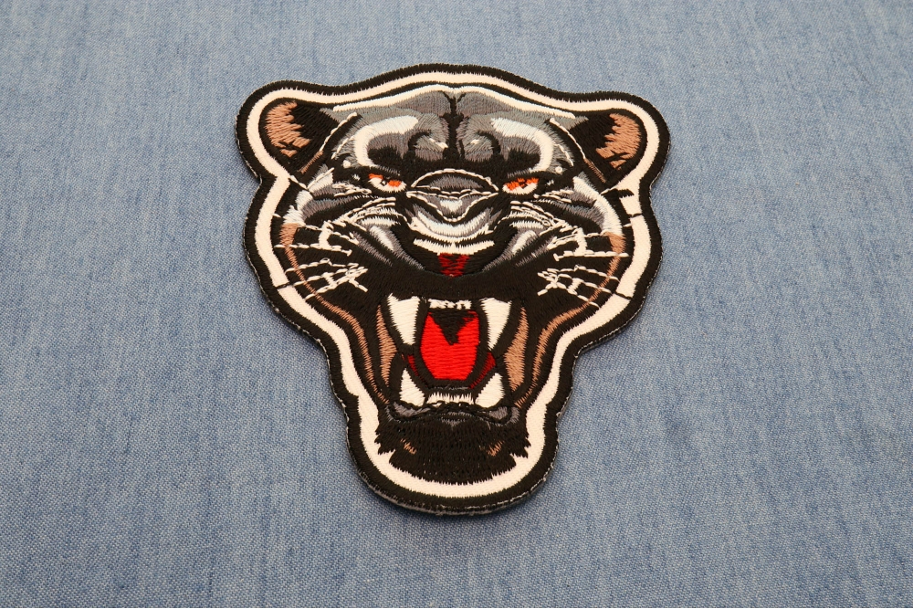 Black Jaguar Iron on Patch