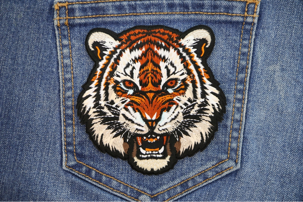 Tiger Patch, Large Animal Patches for Jackets by Ivamis Patches