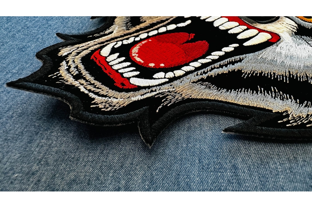 Large Iron on Patches for Jackets Large Blue Tiger Patch 