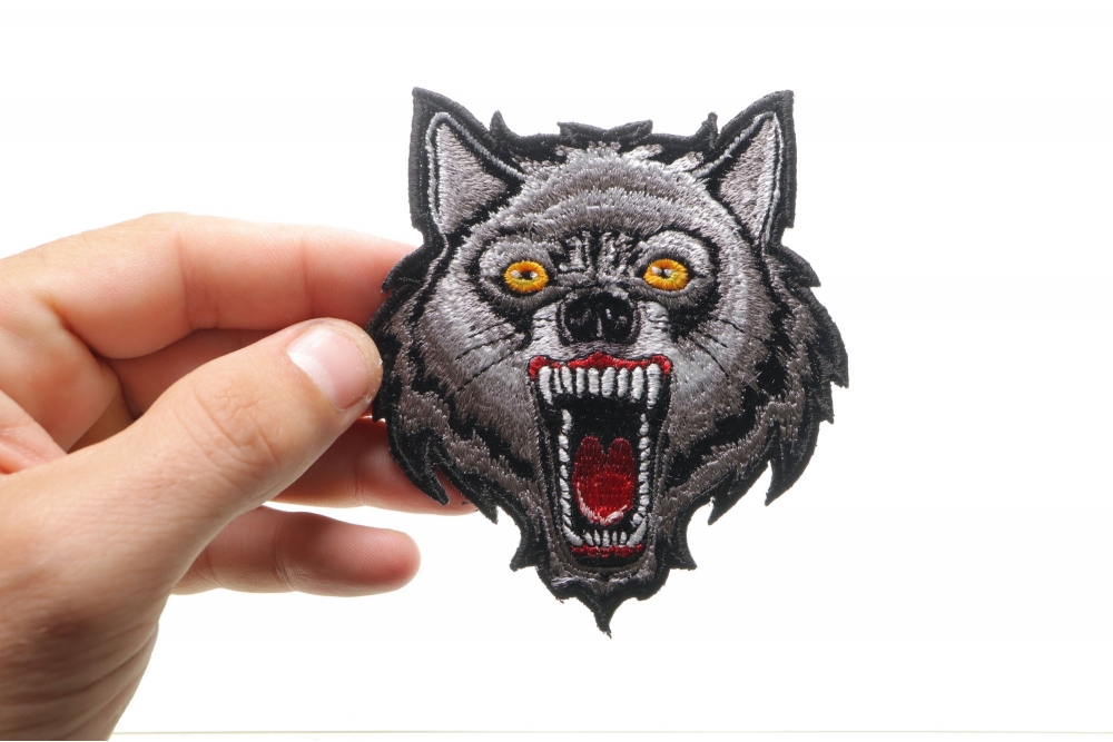 Small Wolf Iron on Patch