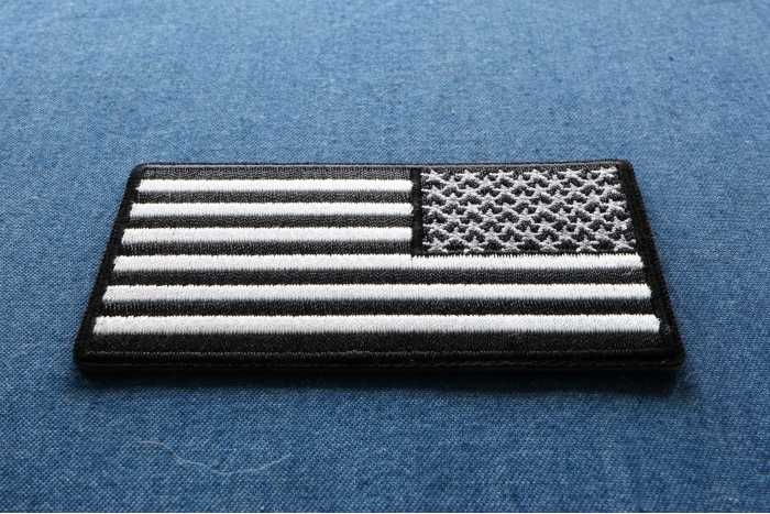 Reversed Black And White 3 Inch American Flag Patch By Ivamis Patches 1709