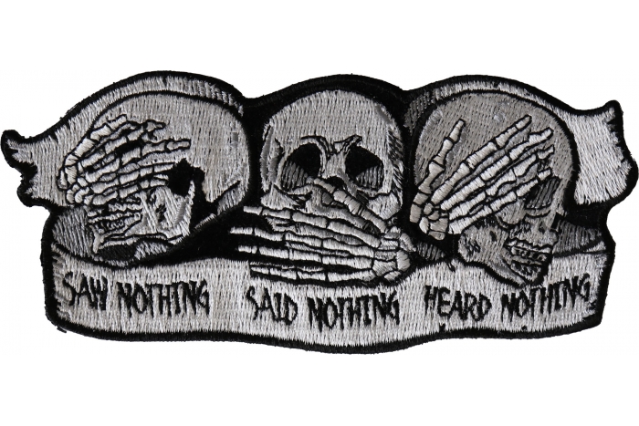 Heard Nothing Saw Nothing Said Nothing Patch for Sewing or Ironing on ...